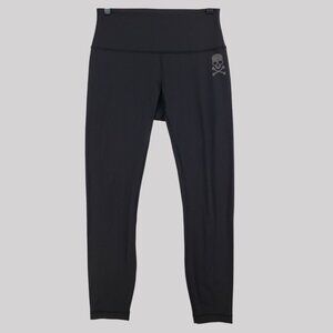 Lululemon Womens Black High-Waisted Leggings Skull Print Full-Length  & Stretchy